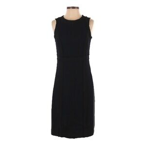 MICHAEL Kors Fringe Trim Wool Blend LBD Sleeveless Sheath Dress Size 2 Classic